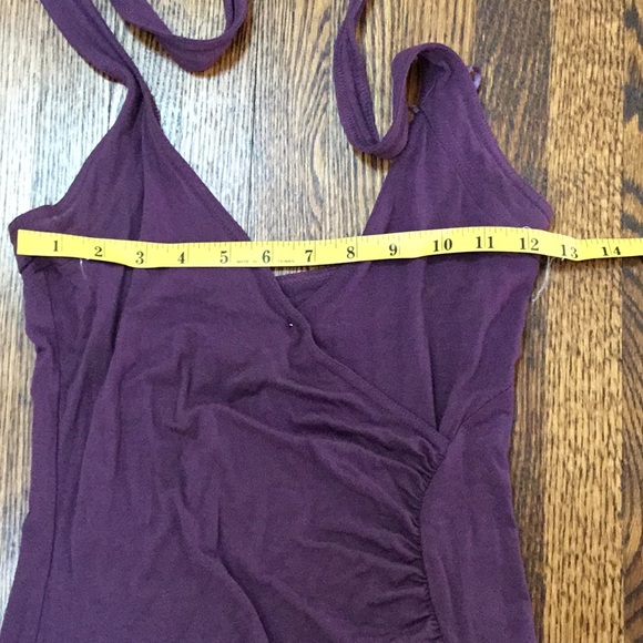 Purple Ruched Halter Dress - Picture 6 of 9
